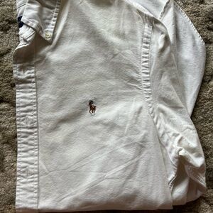 Ralph Lauren White Casual Button Down Shirt